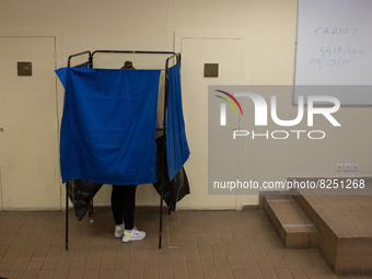 Students went to vote at Athens Law School during student elections in Athens, Greece on May 18, 2022. (