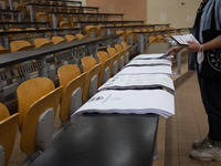 Students went to vote at Athens Law School during student elections in Athens, Greece on May 18, 2022. (