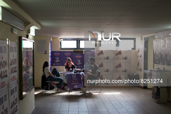 Students went to vote at Athens Law School during student elections in Athens, Greece on May 18, 2022. 