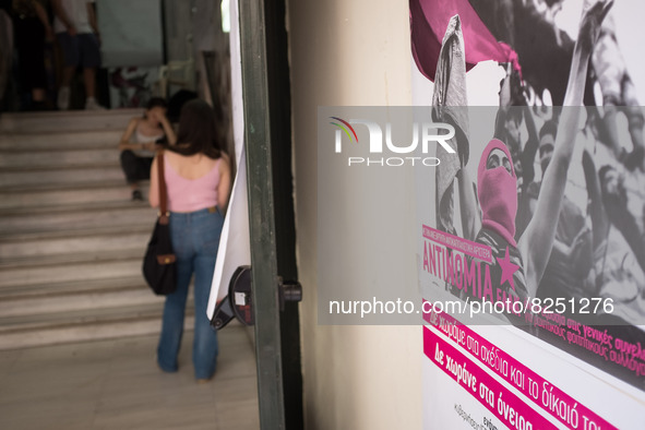 Students went to vote at Athens Law School during student elections in Athens, Greece on May 18, 2022. 