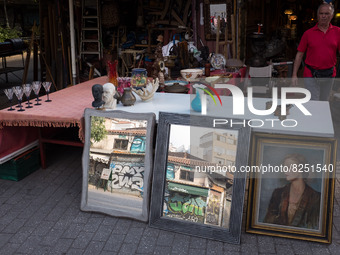 Two mirrors in a store near Monastiraki square in Athens, Greece on May 18, 2022. A committee of experts from the Health Ministry are examin...