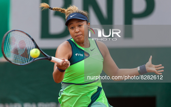 Naomi Osaka (JPN) during the day two of he Roland-Garros Open tennis tournament in Paris, France, on May 23, 2022. 