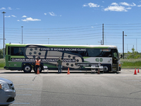 Mobile COVID-19 vaccination clinic in Richmond Hill, Ontario, Canada on June 04, 2022. (