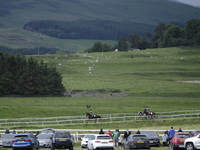 Hawick Cornet 2022, Greig Middlemass accompanied by Right Hand Man, Connor Brunton [2019 Cornet] and Left Hand Man, Gareth Renwick [2018 Cor...