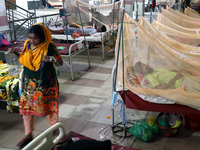 Dengue-infected patients are treated in a special ward of Mugda general hospital in Dhaka, Bangladesh on June 11, 2022. The number of dengue...