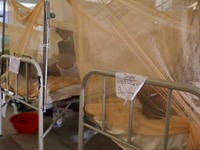 Dengue-infected patients treated in a special ward of Mugda general hospital in Dhaka, Bangladesh on June 13, 2022. (