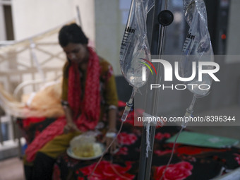 Dengue-infected patients treated in a special ward of Mugda general hospital in Dhaka, Bangladesh on June 13, 2022. (