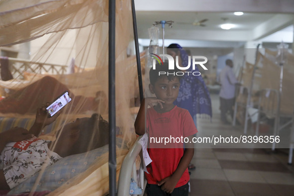 Dengue-infected patients treated in a special ward of Mugda general hospital in Dhaka, Bangladesh on June 13, 2022. 