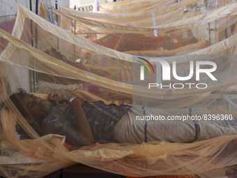 Dengue-infected patients treated in a special ward of Mugda general hospital in Dhaka, Bangladesh on June 13, 2022. (