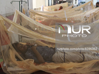 Dengue-infected patients treated in a special ward of Mugda general hospital in Dhaka, Bangladesh on June 13, 2022. (