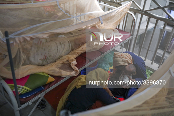 Dengue-infected patients treated in a special ward of Mugda general hospital in Dhaka, Bangladesh on June 13, 2022. 