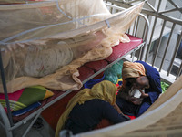 Dengue-infected patients treated in a special ward of Mugda general hospital in Dhaka, Bangladesh on June 13, 2022. (