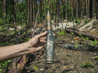 High cliber ammunition found in the forests of Buda Babynetska, near Kyiv, where the russian army were based during the occupation of Bucha...