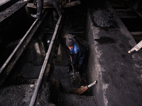 The steam engines of UNESCO World Heritage Site Darjeeling Himalayan Railway ''toy train''-s at the Darjeeling loco shed preparing for the e...