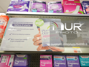 View of Plan B One-step birth control in New York City, USA on June 28, 2022. 
“CVS is limiting the number of the emergency contraceptives c...