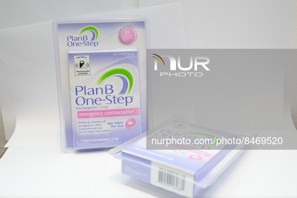 View of Plan B One-step birth control in New York City, USA on June 28, 2022. 
“CVS is limiting the number of the emergency contraceptives c...