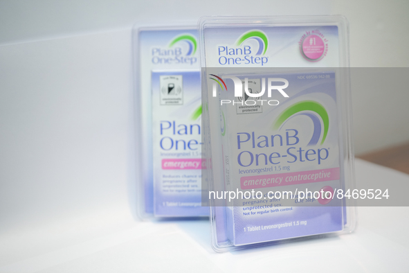 View of Plan B One-step birth control in New York City, USA on June 28, 2022. 
“CVS is limiting the number of the emergency contraceptives c...