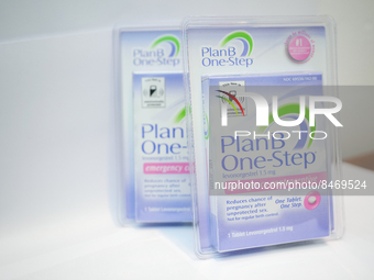 View of Plan B One-step birth control in New York City, USA on June 28, 2022. 
“CVS is limiting the number of the emergency contraceptives c...