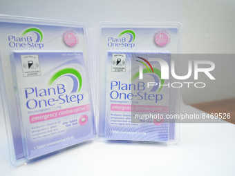 View of Plan B One-step birth control in New York City, USA on June 28, 2022. 
“CVS is limiting the number of the emergency contraceptives c...