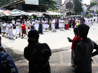 Sri Lankan health workers shout slogans in protest amid the country’s economic crisis in Colombo, Sri Lanka, June 29, 2022.(