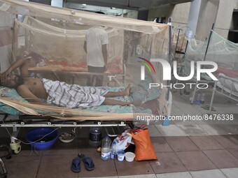 Dengue-infected patients are treated in a special ward of Mugda general hospital in Dhaka, Bangladesh on June 30, 2022. The number of dengue...