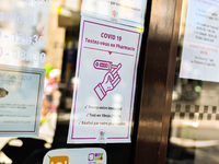 This pharmacy can make Covid19 tests. France sees a resurgence of Covid19 cases. Many people come to get tested in  Clermont-Ferrand, France...
