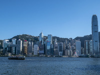 A General view showing the Hong Kong Skyline on July 12, 2022 in Hong Kong, China. The Hong Kong Government announce that it would extend so...