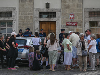 Activists gather in front of the police station in Kazimierz during the Solidarity protest with Justyna Wydrzynska.
Polish activist, Justyna...