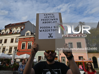 Activists gather outside of Police Station in Kazimierz area of Krakow during a Solidarity protest with Justyna Wydrzynska.
Polish activist,...