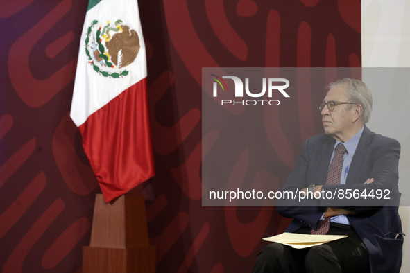 July 19, 2022, Mexico City, Mexico: Mexico’s Health Minister Jorge Alcocer is seen  during  the Health  weekly report  at the National Palac...