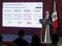 July 19, 2022, Mexico City, Mexico: Mexico's Undersecretary Health Hugo Lopez Gatell  speaks during  the Health  weekly report  at the Natio...