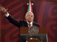 July 19, 2022, Mexico City, Mexico’s President Andres Manuel Lopez Obrador  speaks during  the Health  weekly report  at the National Palace...