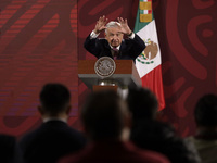 July 19, 2022, Mexico City, Mexico’s President Andres Manuel Lopez Obrador  speaks during  the Health  weekly report  at the National Palace...