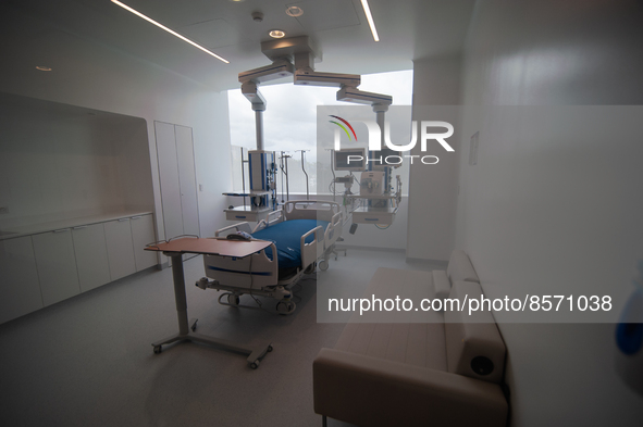 An ICU unit built for privacy and family accompaniment seen during the inauguration of the CTIC (Treatment and Investigation on Cancer Centr...