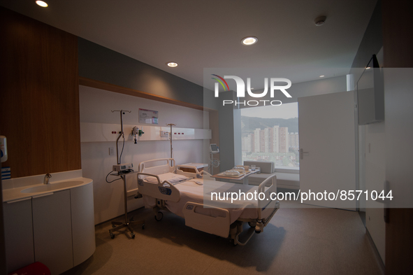 A view of a medical pantient room built for privacy and comfort seen during the inauguration of the CTIC (Treatment and Investigation on Can...