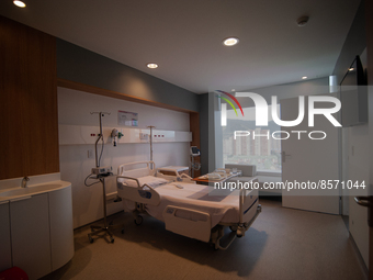 A view of a medical pantient room built for privacy and comfort seen during the inauguration of the CTIC (Treatment and Investigation on Can...