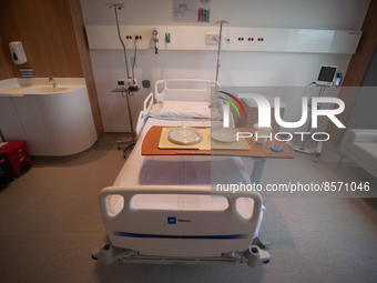 A view of a medical pantient room built for privacy and comfort seen during the inauguration of the CTIC (Treatment and Investigation on Can...