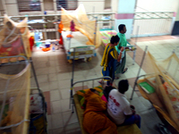 The dengue cases are on the rise at Dhaka’s Mugda Medical College Hospital as the rainy season arrives. (