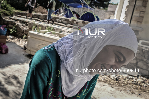 A Migrant in Kos, Greece, on October 18, 2015. More than 400,000 refugees, mostly Syrians and Afghans, arrived in Greece since early January...