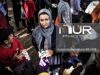 Hundreds of refugees continue to arrive on the Greek Island of Kos from Bodrum, Turkey, on October 21, 2015. Both the local community and la...