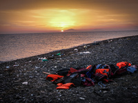 Hundreds of refugees continue to arrive on the Greek Island of Kos from Bodrum, Turkey, on October 21, 2015. Both the local community and la...