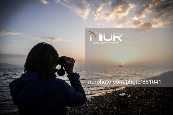 Hundreds of refugees continue to arrive on the Greek Island of Kos from Bodrum, Turkey, on October 21, 2015. Both the local community and la...