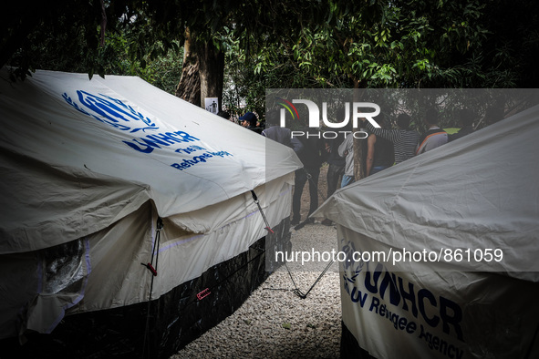 Hundreds of refugees continue to arrive on the Greek Island of Kos from Bodrum, Turkey, on October 21, 2015. Both the local community and la...