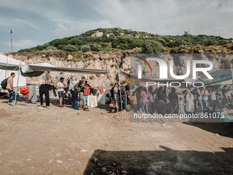 Oxy camp’ the temporary transit camp that McRostie’s organization set up, documents the refugees that land on the island of Lesbos, and then...