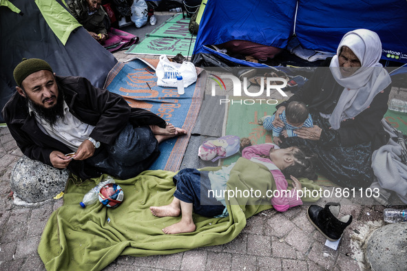 Hundreds of refugees continue to arrive on the Greek Island of Kos from Bodrum, Turkey, on October 21, 2015. Both the local community and la...