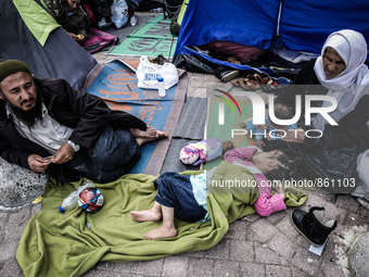 Hundreds of refugees continue to arrive on the Greek Island of Kos from Bodrum, Turkey, on October 21, 2015. Both the local community and la...