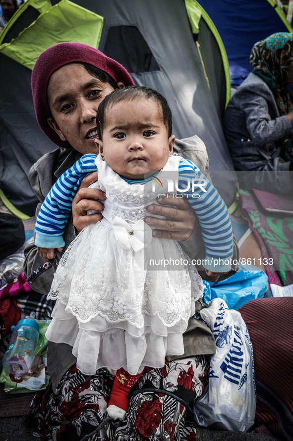 Hundreds of refugees continue to arrive on the Greek Island of Kos from Bodrum, Turkey, on October 21, 2015. Both the local community and la...