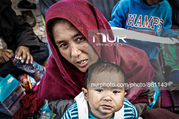 Hundreds of refugees continue to arrive on the Greek Island of Kos from Bodrum, Turkey, on October 21, 2015. Both the local community and la...