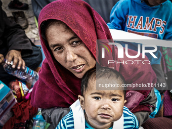 Hundreds of refugees continue to arrive on the Greek Island of Kos from Bodrum, Turkey, on October 21, 2015. Both the local community and la...