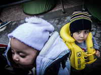 Hundreds of refugees continue to arrive on the Greek Island of Kos from Bodrum, Turkey, on October 21, 2015. Both the local community and la...